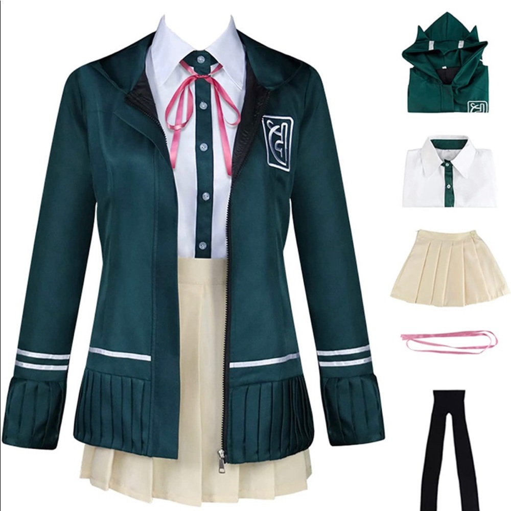 Githakin Chiaki Nanami Cosplay High School Jacket Shirt Outfit Anime Uniform M